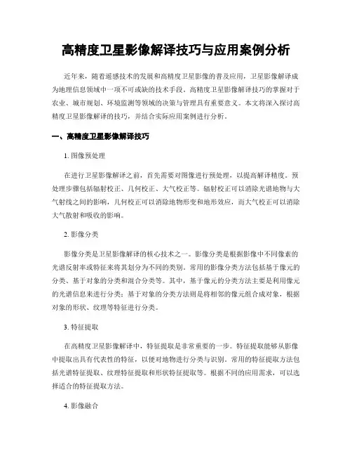 高精度卫星影像解译技巧与应用案例分析