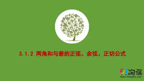 课件7：3.1.2 两角和与差的正弦、余弦、正切公式