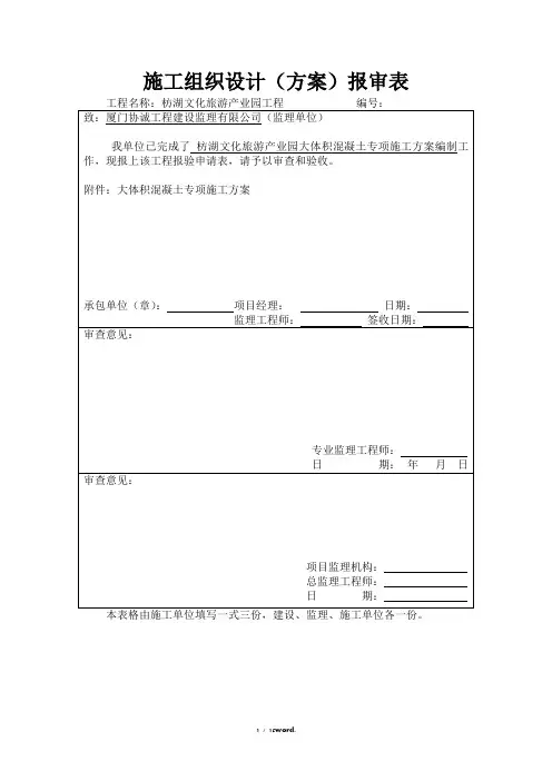 大体积砼专项施工方案(2)#(精选.)