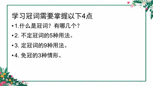 小学英语冠词的用法PPT幻灯片