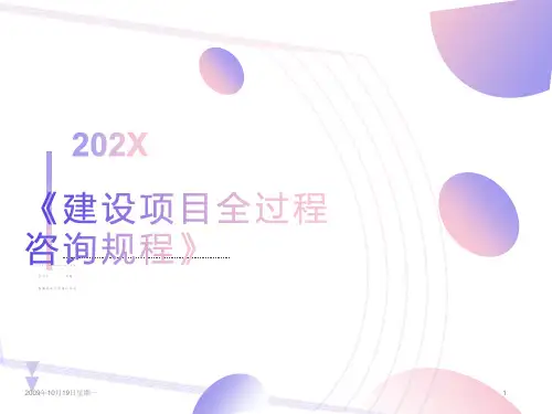 建设项目全过程造价咨询规程