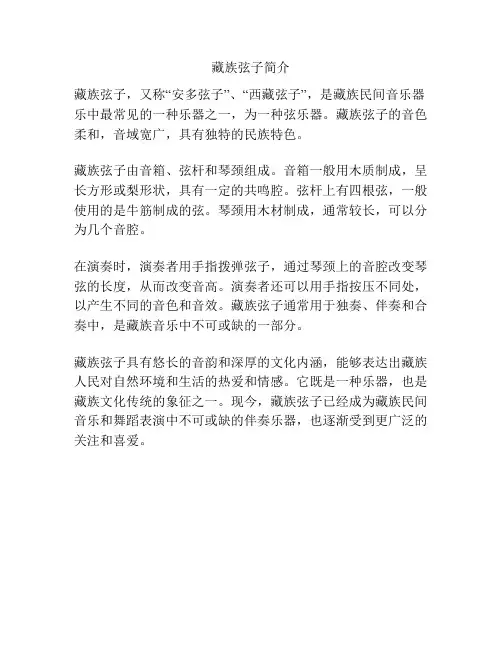 藏族弦子简介