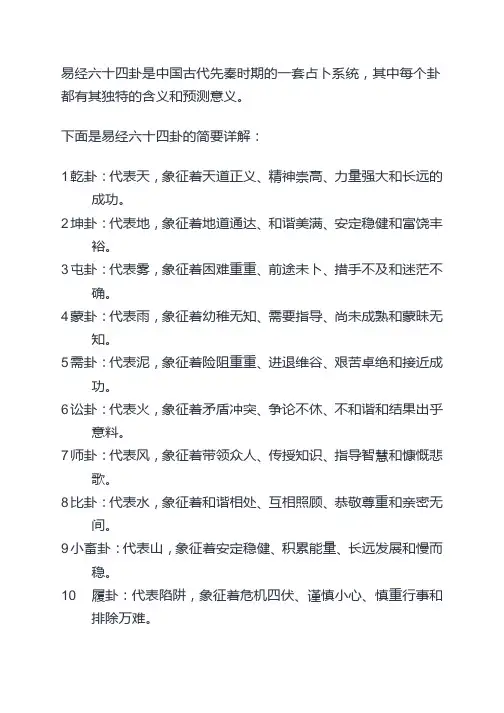 易经六十四卦详解