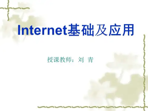 第1章Internet基础知识精品PPT课件