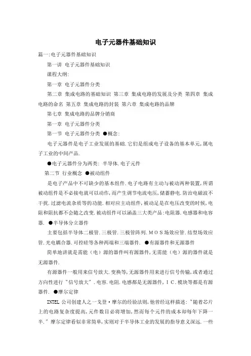 电子元器件基础知识