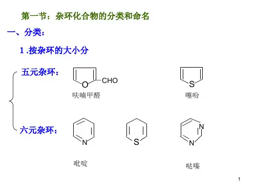杂环化合物的分类和命名