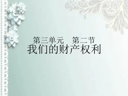我们的财产权利PPT课件