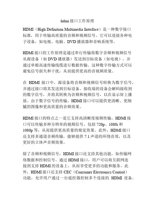 hdmi接口工作原理