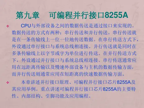 第9章  可编程并行输入输出接口8255A