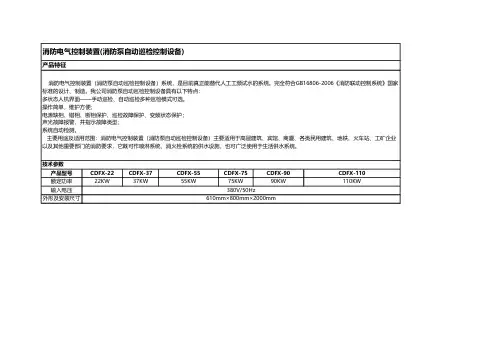 消防电气控制装置(消防泵自动巡检控制设备)