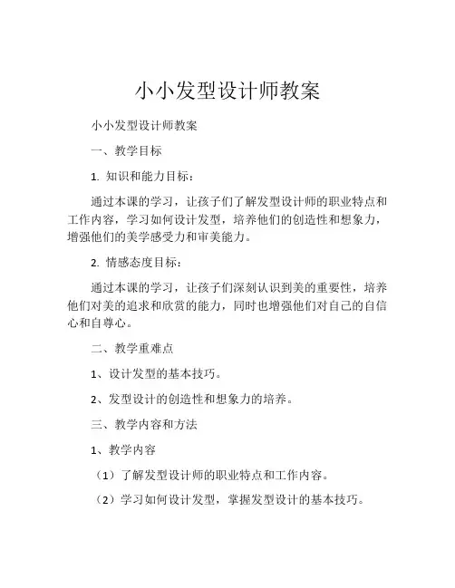 小小发型设计师教案