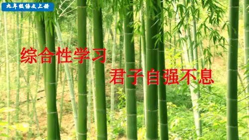 九年级语文上册教学课件《综合性学习 君子自强不息》