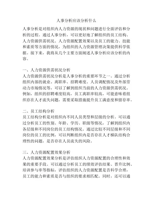人事分析应该分析什么