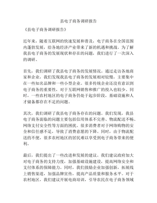 县电子商务调研报告