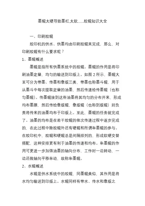 墨辊太硬导致墨杠,太软.胶辊知识大全