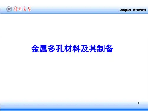 2金属多孔材料及其制备汇总