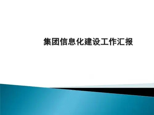 集团公司信息化建设汇报 PPT