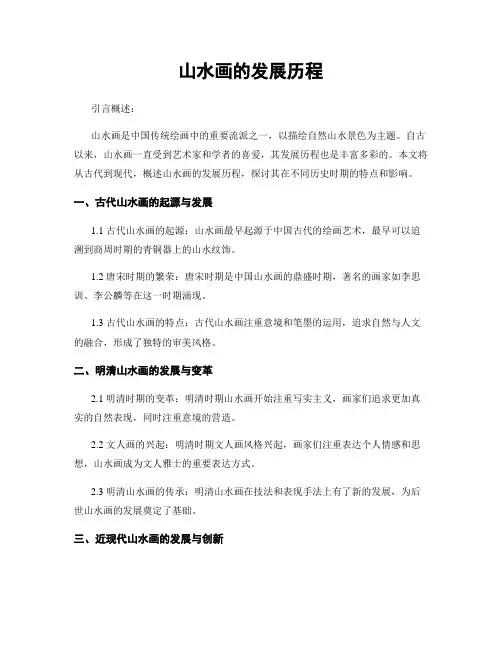 山水画的发展历程