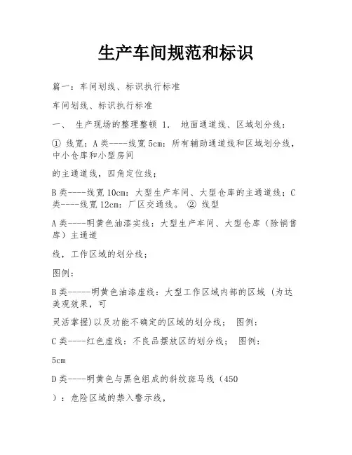 生产车间规范和标识
