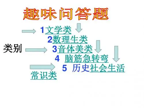 趣味问答题PPT课件
