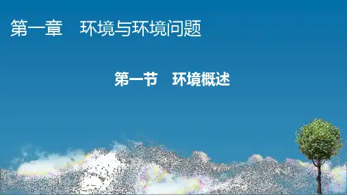 第1节 环境概述优质课件 湘教版高中地理选修6环境保PPT