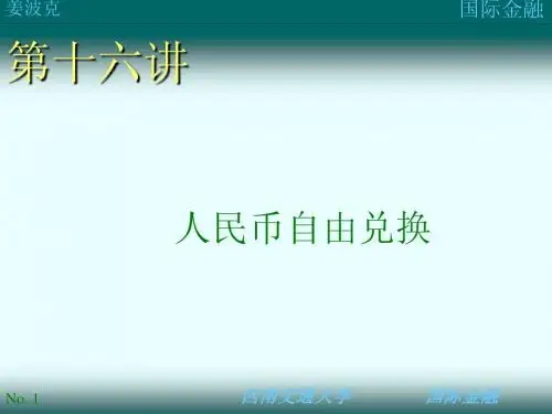 案例分析：人民币自由兑换