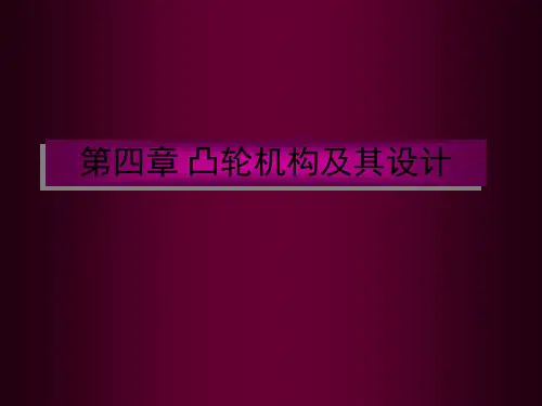 凸轮机构的设计和计算-PPT