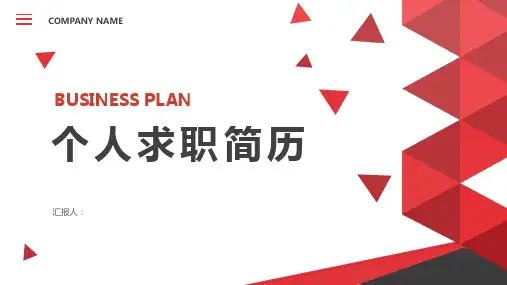 程序员个人简历ppt