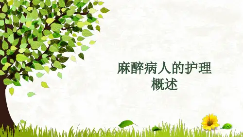 麻醉病人的护理查房