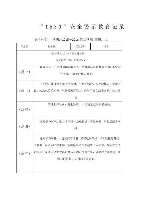 安全警示教育记录新 ()