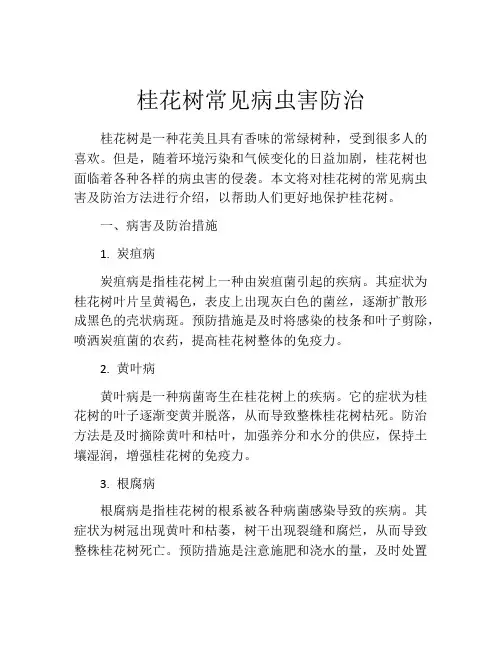 桂花树常见病虫害防治