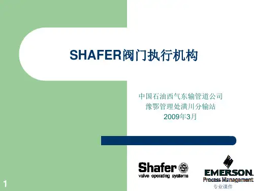 SHAFER气液联动阀执行机构学习课件(技术材料)
