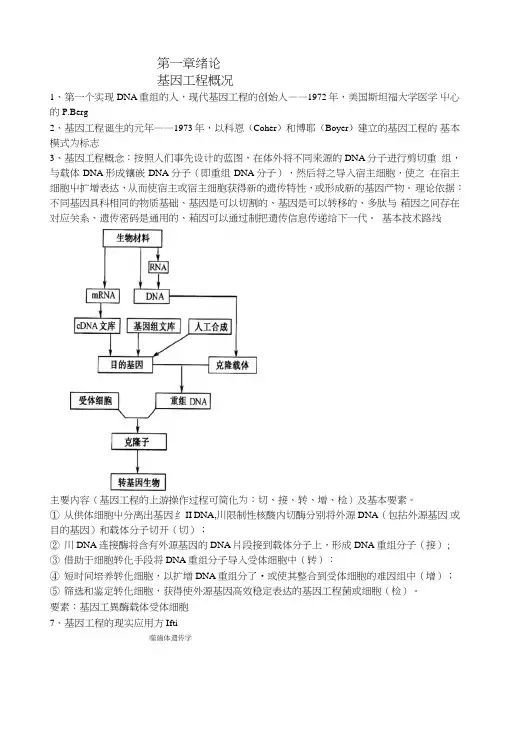 13秋基因工程复习提纲1.doc