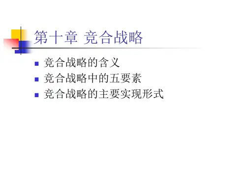 第十章 竞合战略