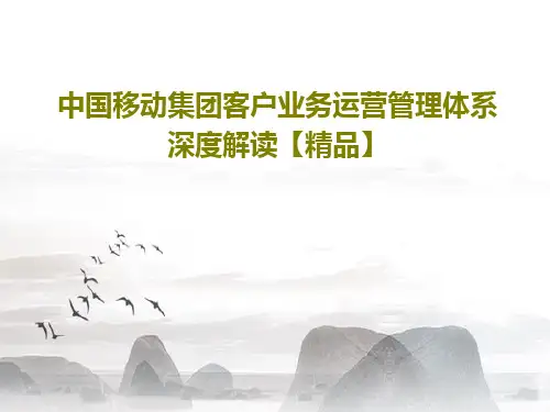 中国移动集团客户业务运营管理体系深度解读【精品】55页PPT
