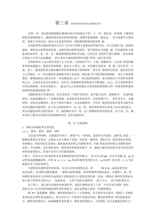 材料的组织结构与性能的关系