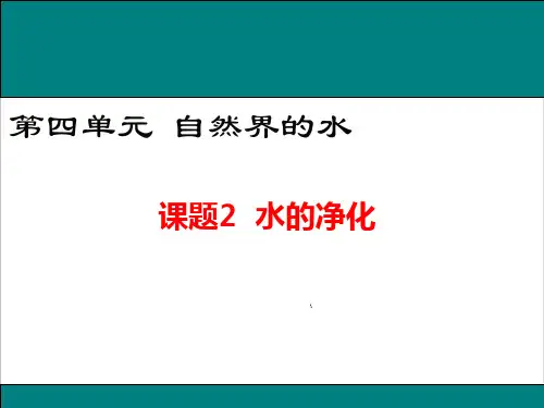 人教版教材《水的净化》实用PPT1