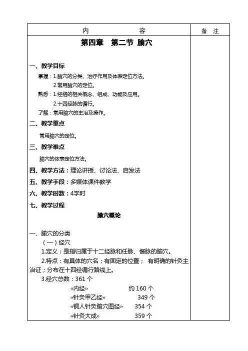 第四章 腧穴讲稿