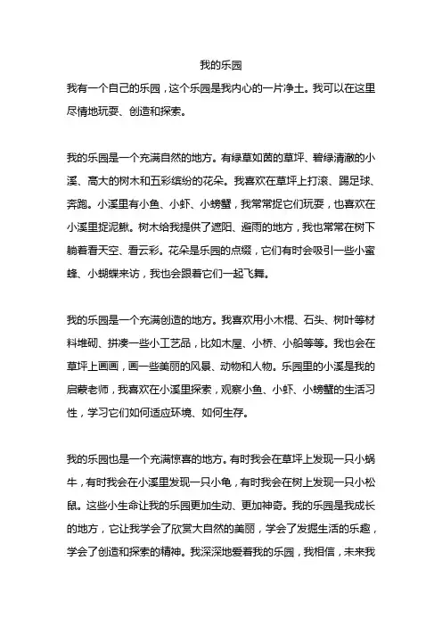 我的乐园作文500字5篇