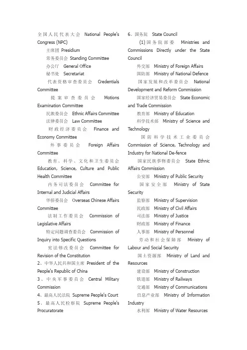 考研英语专有名词总结