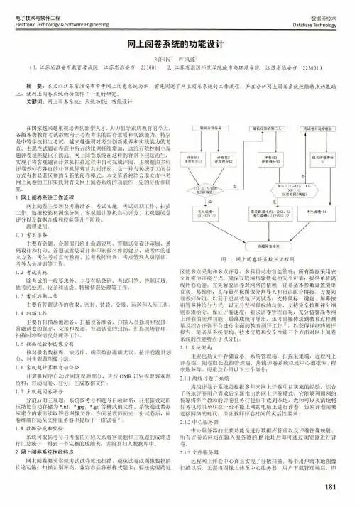 网上阅卷系统的功能设计