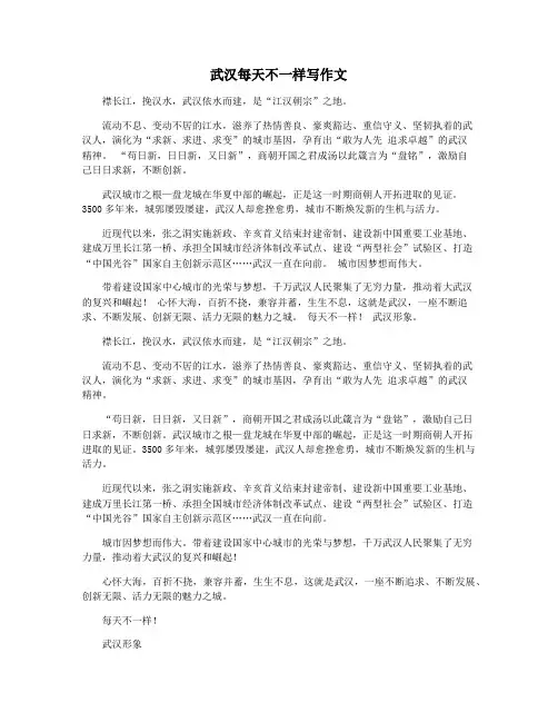 武汉每天不一样写作文