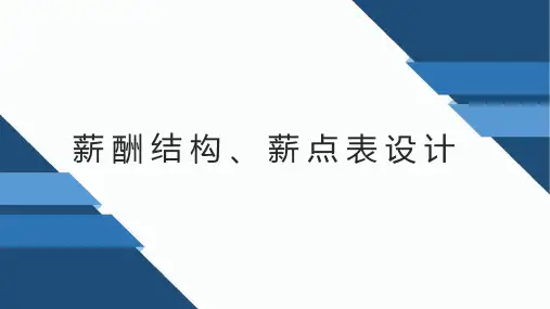 薪酬结构薪点表设计