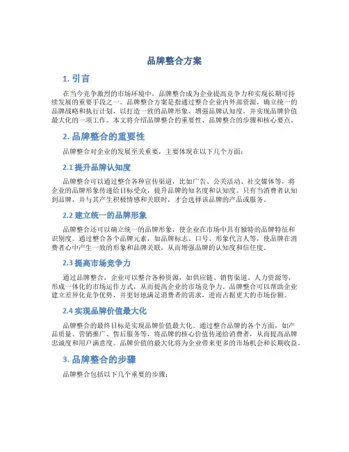 品牌整合方案