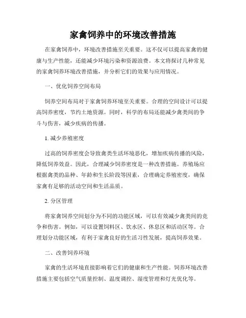 家禽饲养中的环境改善措施