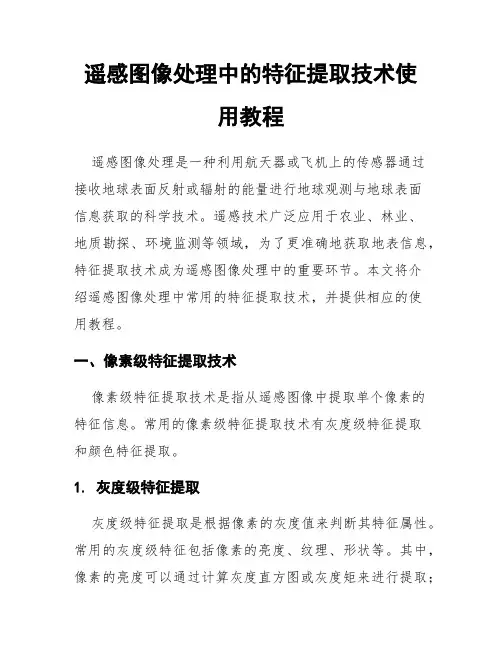 遥感图像处理中的特征提取技术使用教程
