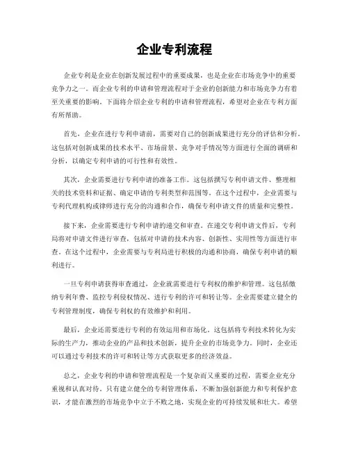 企业专利流程