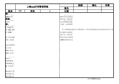 SMT车间标准时间管理细则