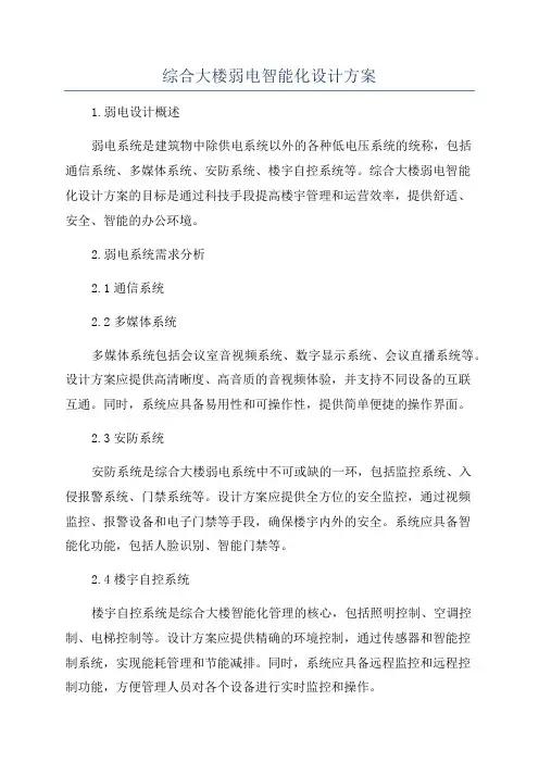 综合大楼弱电智能化设计方案