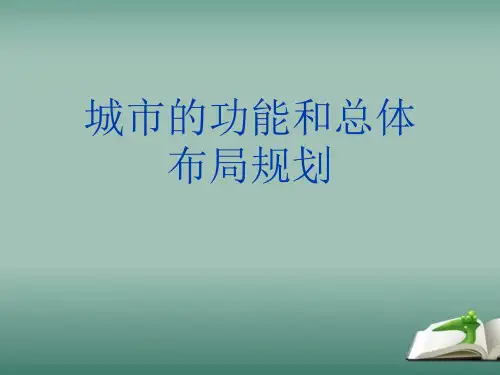 城市的功能和总体布局规划